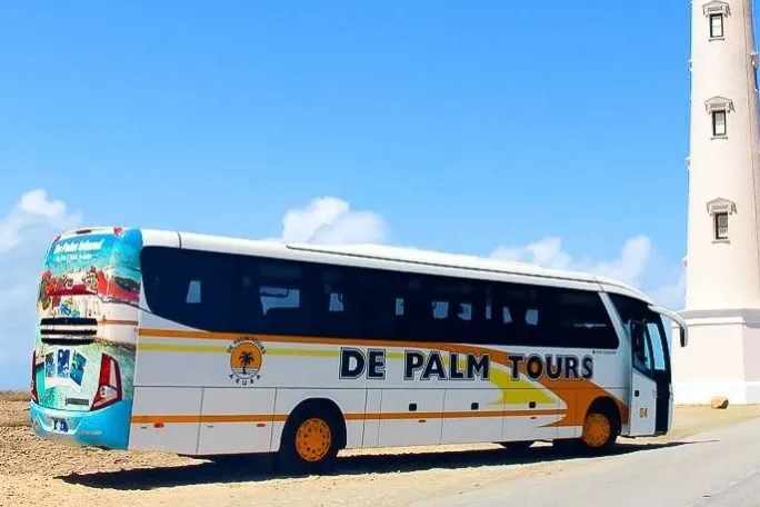 a bus that is parked on the side of a road