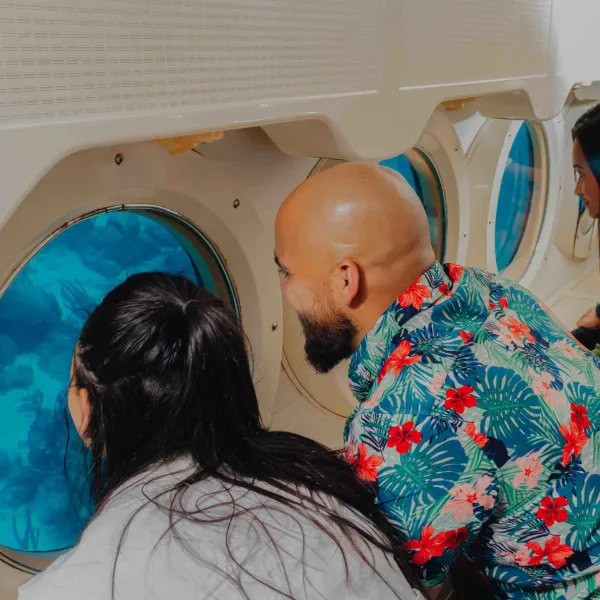 a person sitting on a bed