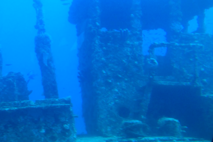 a large ship in the water