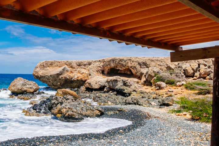 a close up of a rock