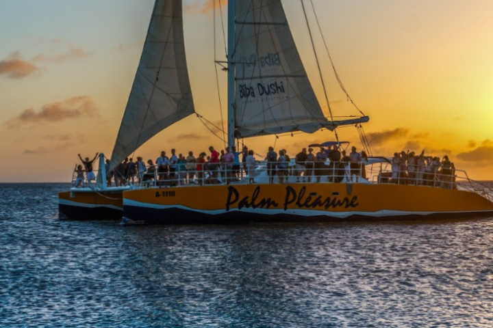 a small boat in a large body of water