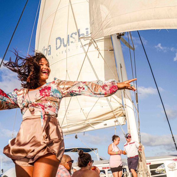 a group of people on a boat