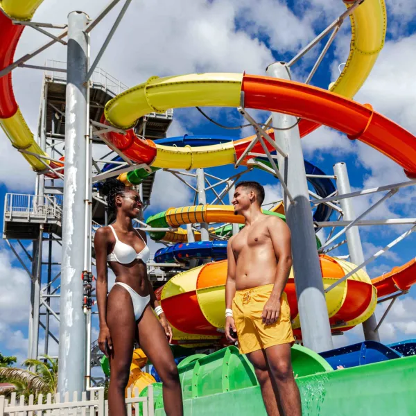 a group of people on a beach
