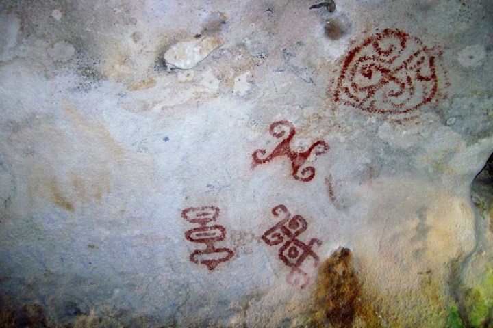 a close up of a sign