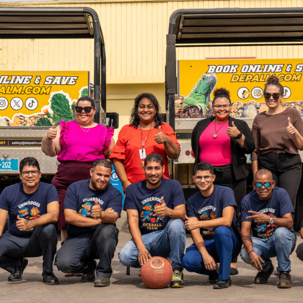 a group of people posing for the camera