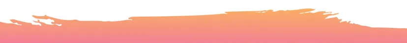 Gradient brush stroke from pink to orange on a white background.