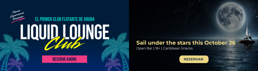 Liquid Lounge promo: floating club, reserve now; sail October 26 with open bar.
